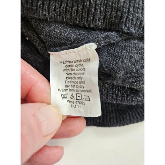 J Crew Dark Gray Crewneck Sweater Medium - Picture 6 of 7